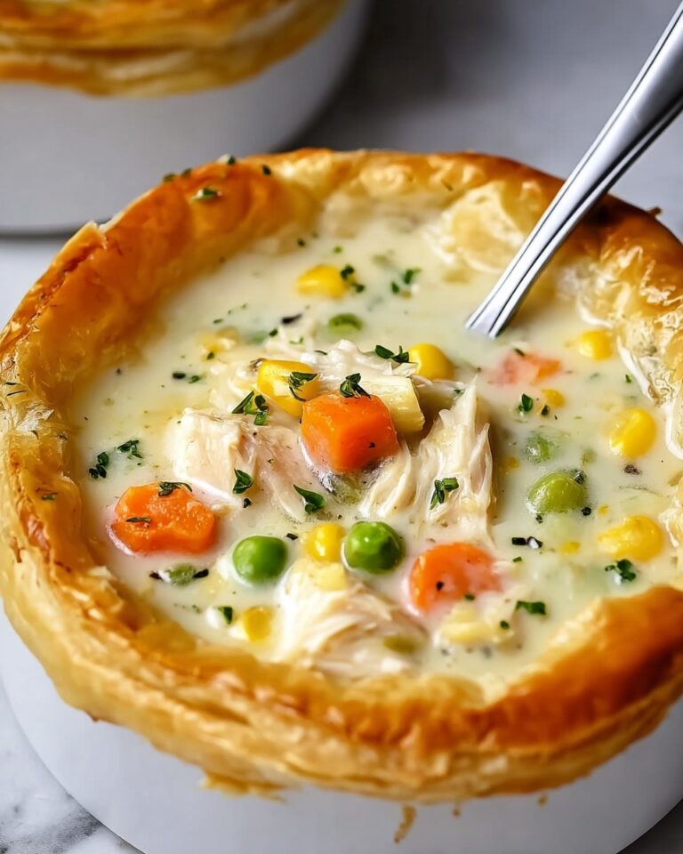 Chicken Pot Pie Soup with Cheddar Crust Dippers Recipe