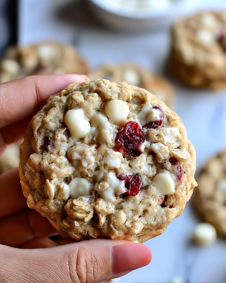 White Chocolate Oatmeal Cranberry Cookies Recipe