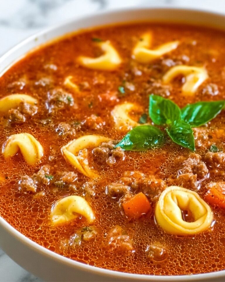 Slow Cooker Tomato Tortellini Soup with Ground Beef Recipe