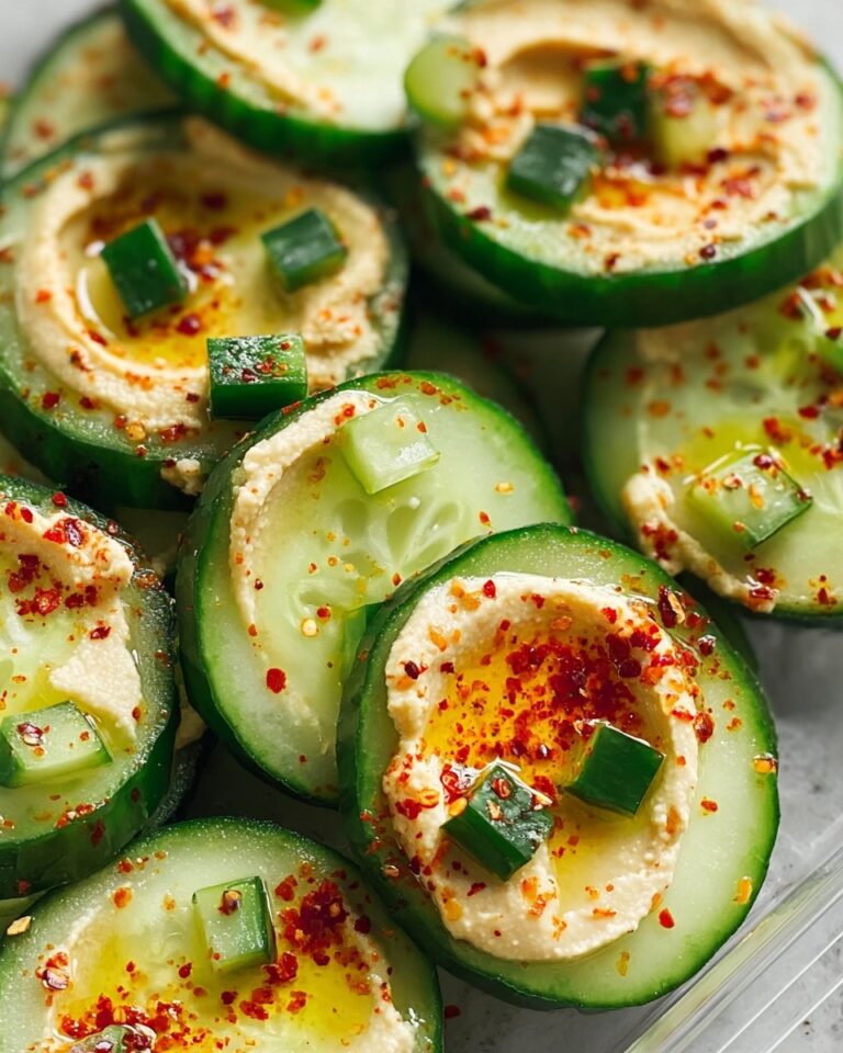 Cool Cucumber Snacks with Hummus and Fresh Toppings Recipe