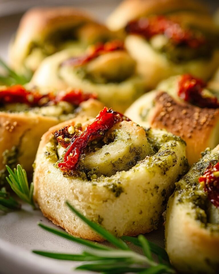 Festive Pesto Crescent Rolls with Mozzarella and Parmesan Recipe