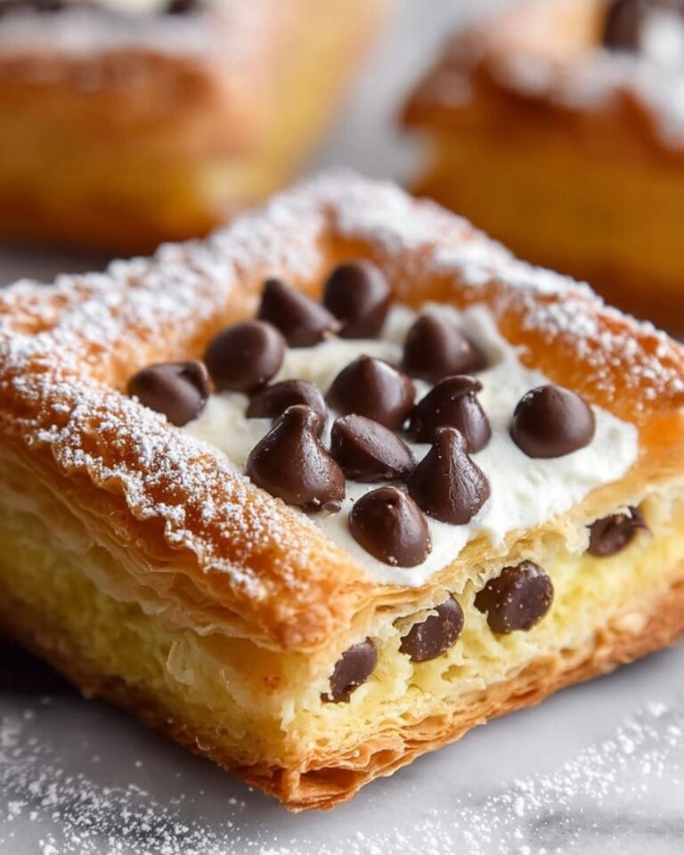 Ricotta Chocolate Chip Puff Pastry Squares Recipe