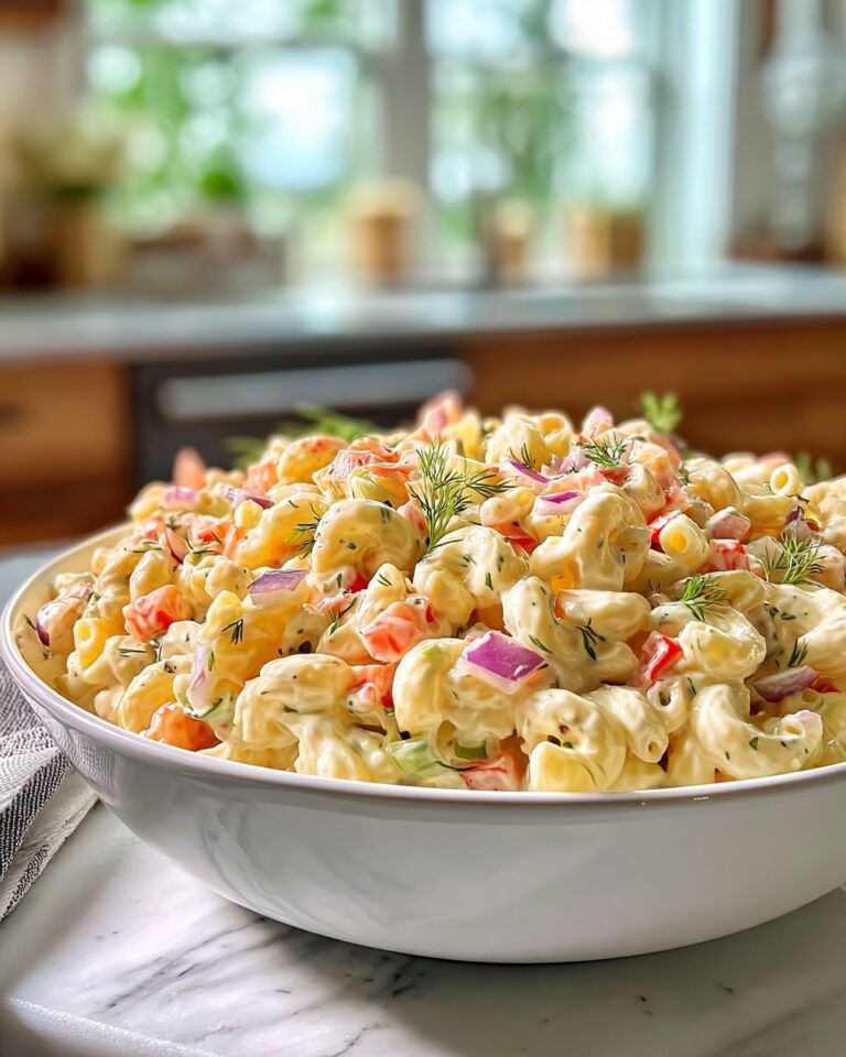 Classic Macaroni Salad with Avocado and Dill Recipe