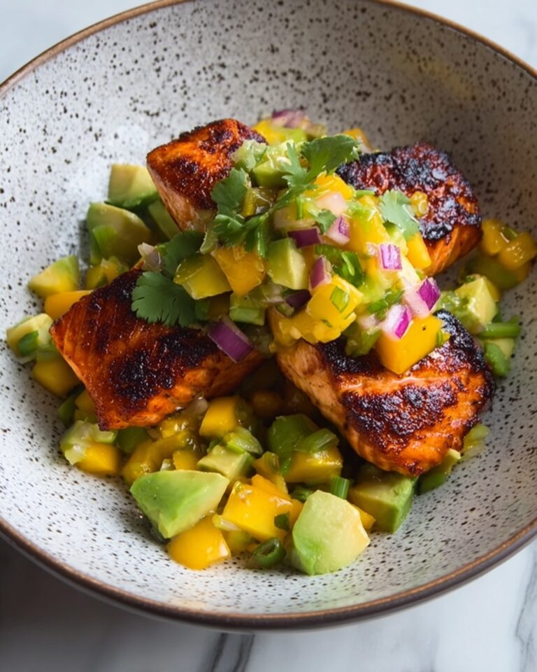 BBQ Salmon with Mango Avocado Salsa Recipe