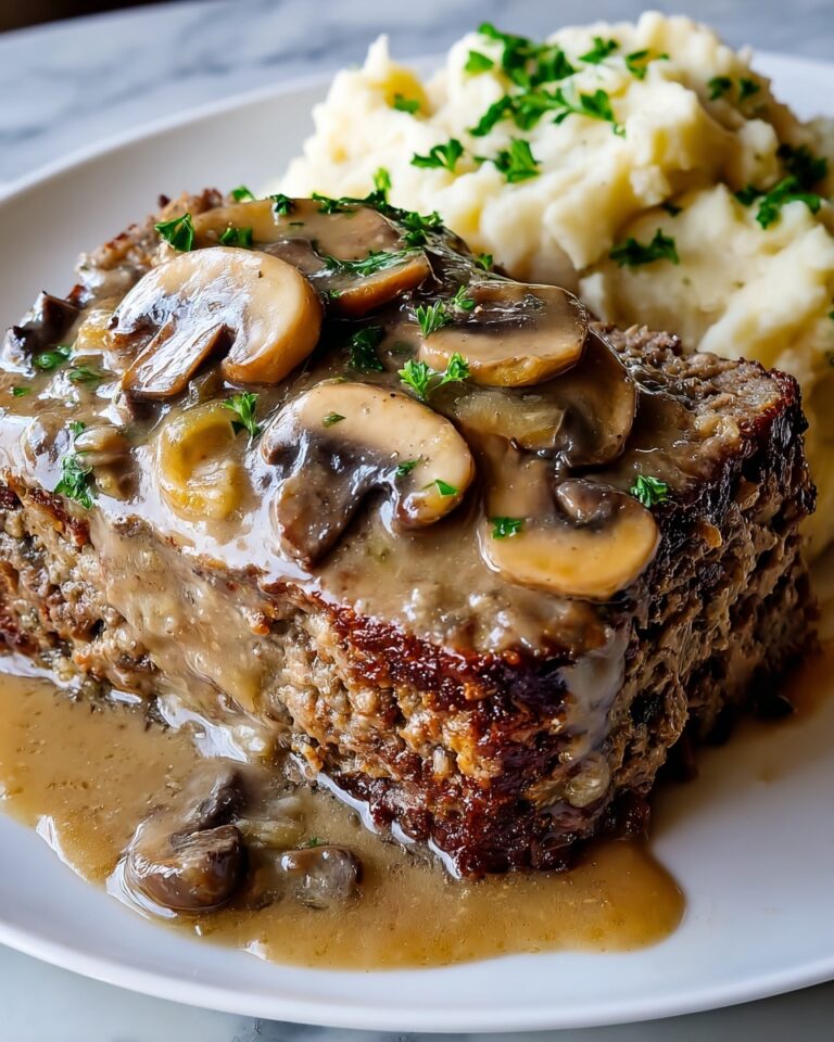 Meatloaf with Mushroom Gravy Recipe