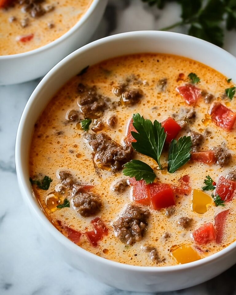Creamy Slow Cooker Cheeseburger Soup Recipe