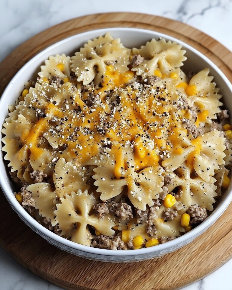 Creamy Ranch Beef and Sweet Corn Bowtie Casserole Recipe