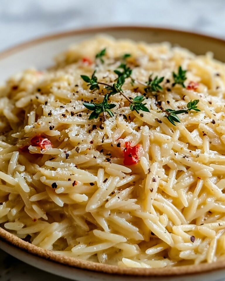 Creamy Garlic Parmesan Orzo Recipe