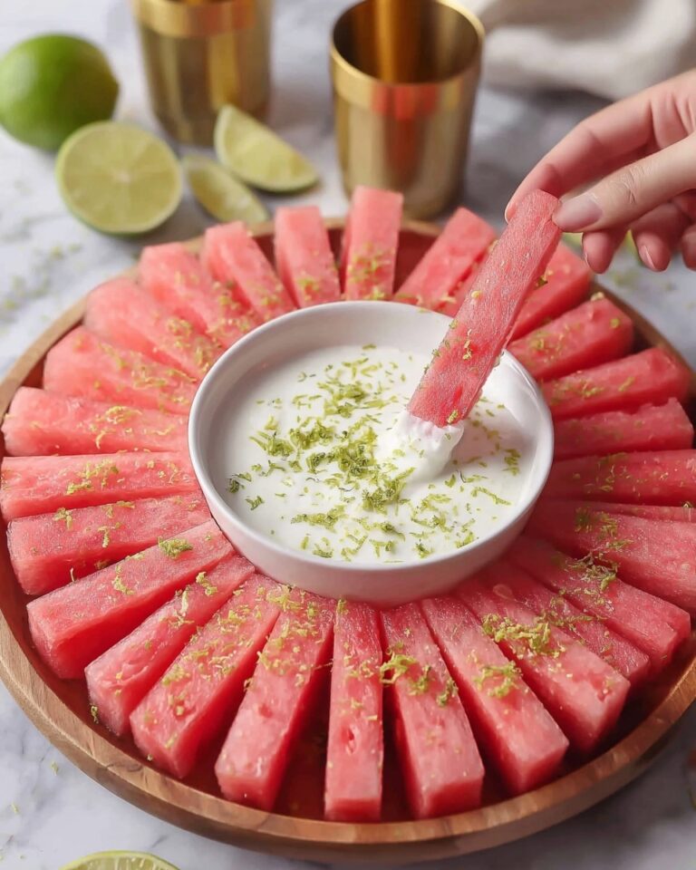 Watermelon Fries with Coconut Lime Dip Recipe