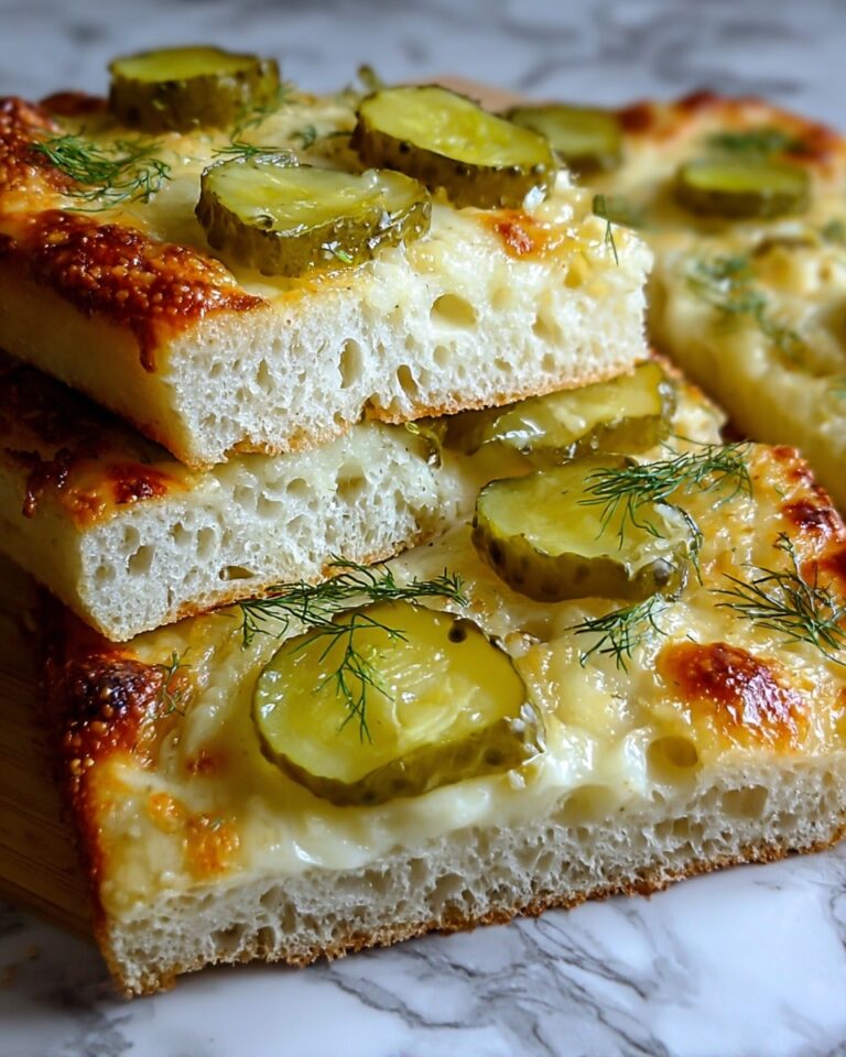 Dill Pickle Focaccia Bread Recipe