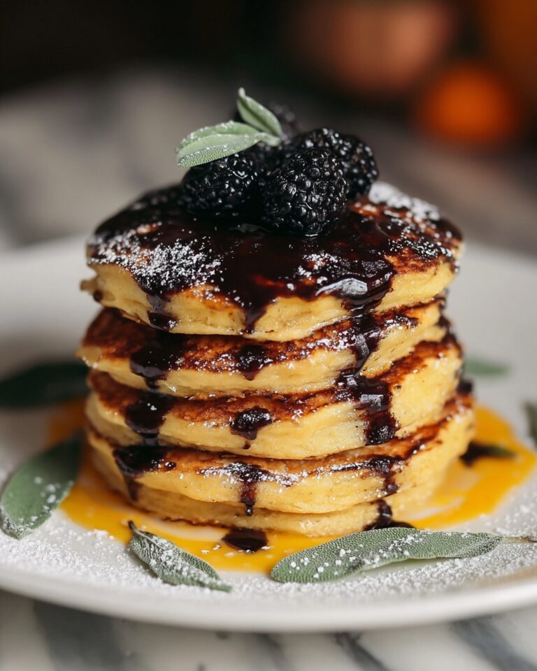 Pumpkin Sage Pancakes with Blackberry Sauce Recipe