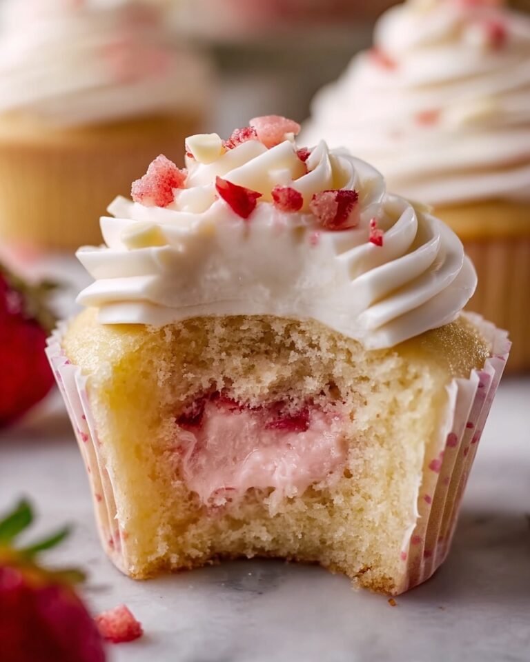 White Chocolate Strawberry Cupcakes Recipe