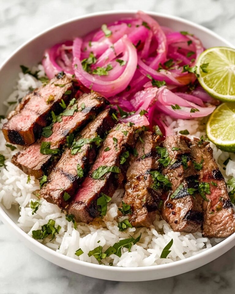 Skirt Steak Rice Bowls with Cilantro Chimichurri Sauce Recipe