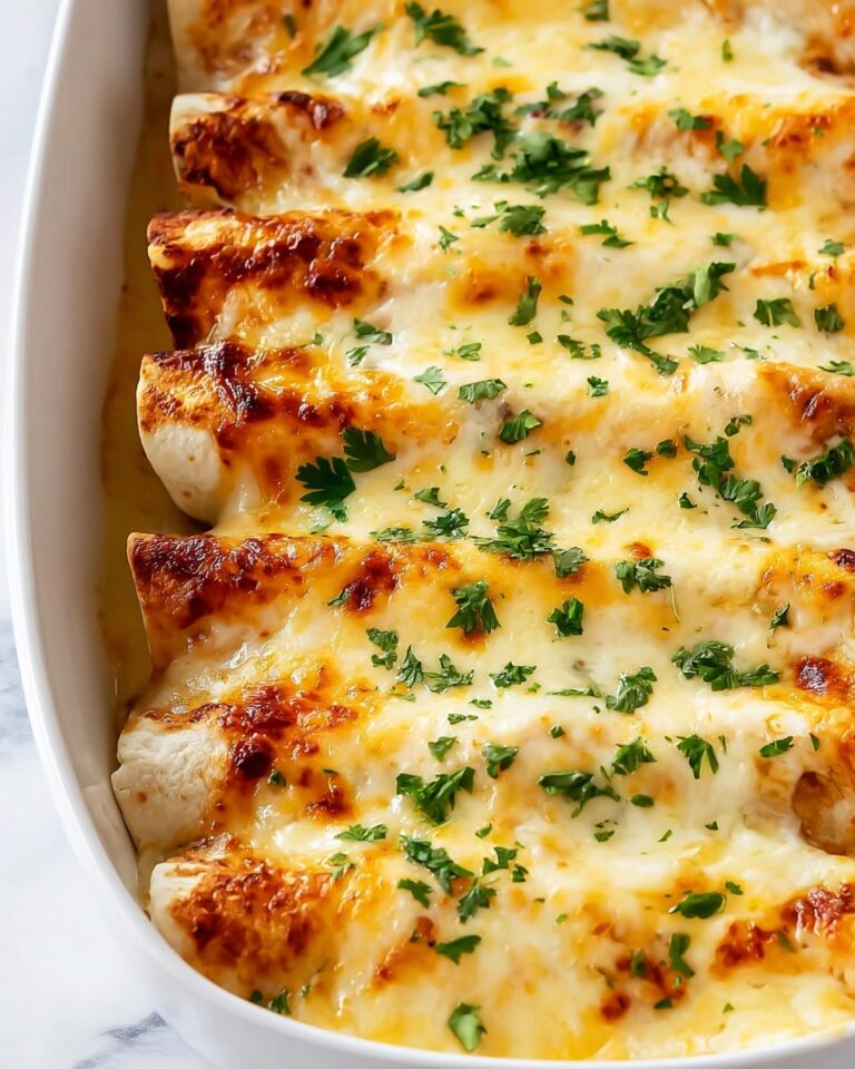 White Chicken Enchiladas with Green Sauce and Mozzarella Recipe