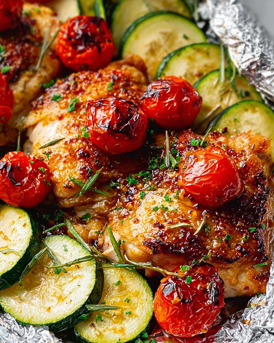 Honey Mustard Chicken Foil Packets Recipe - Recipe Image