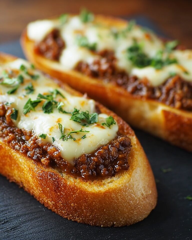 Cheesy Garlic Bread Sloppy Joe Melts Recipe