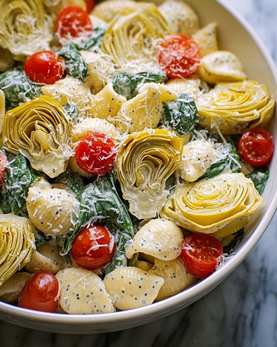 Artichoke & Spinach Pasta Salad Recipe - Recipe Image