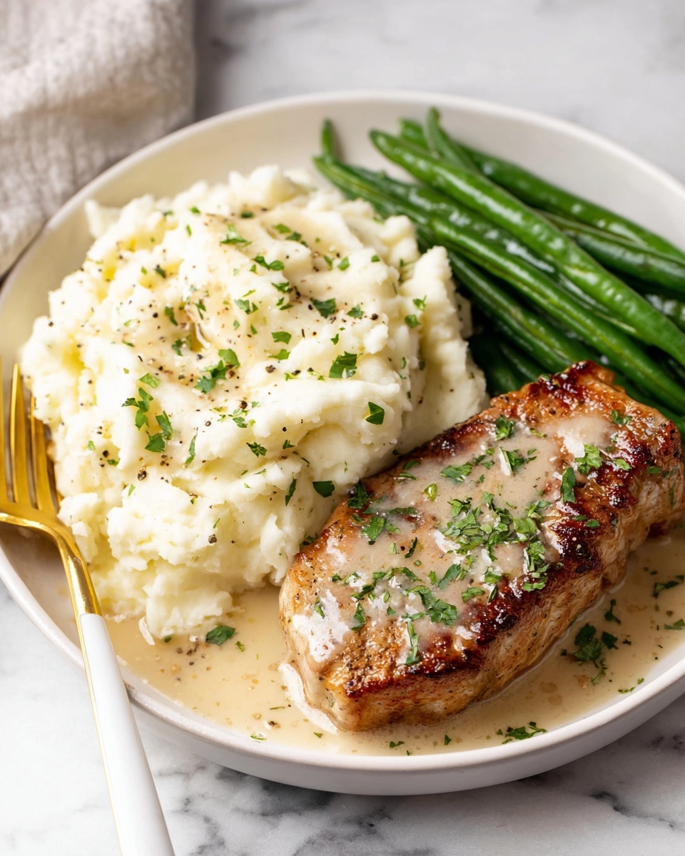 Creamy White Wine Pork Chops Recipe - Recipe Image