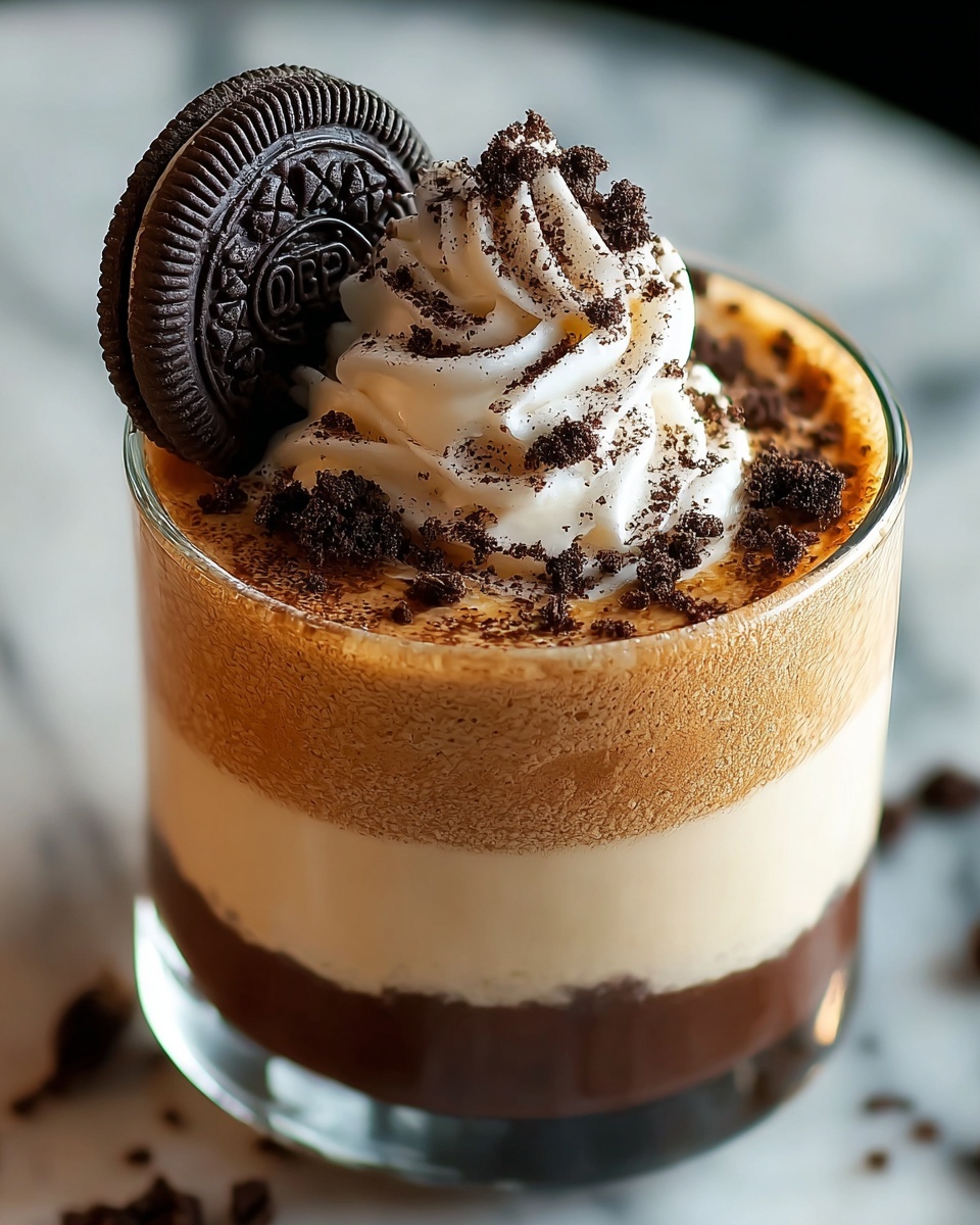 Creamy Espresso Mocha Mocktail with Oreo Crunch Recipe - Recipe Image