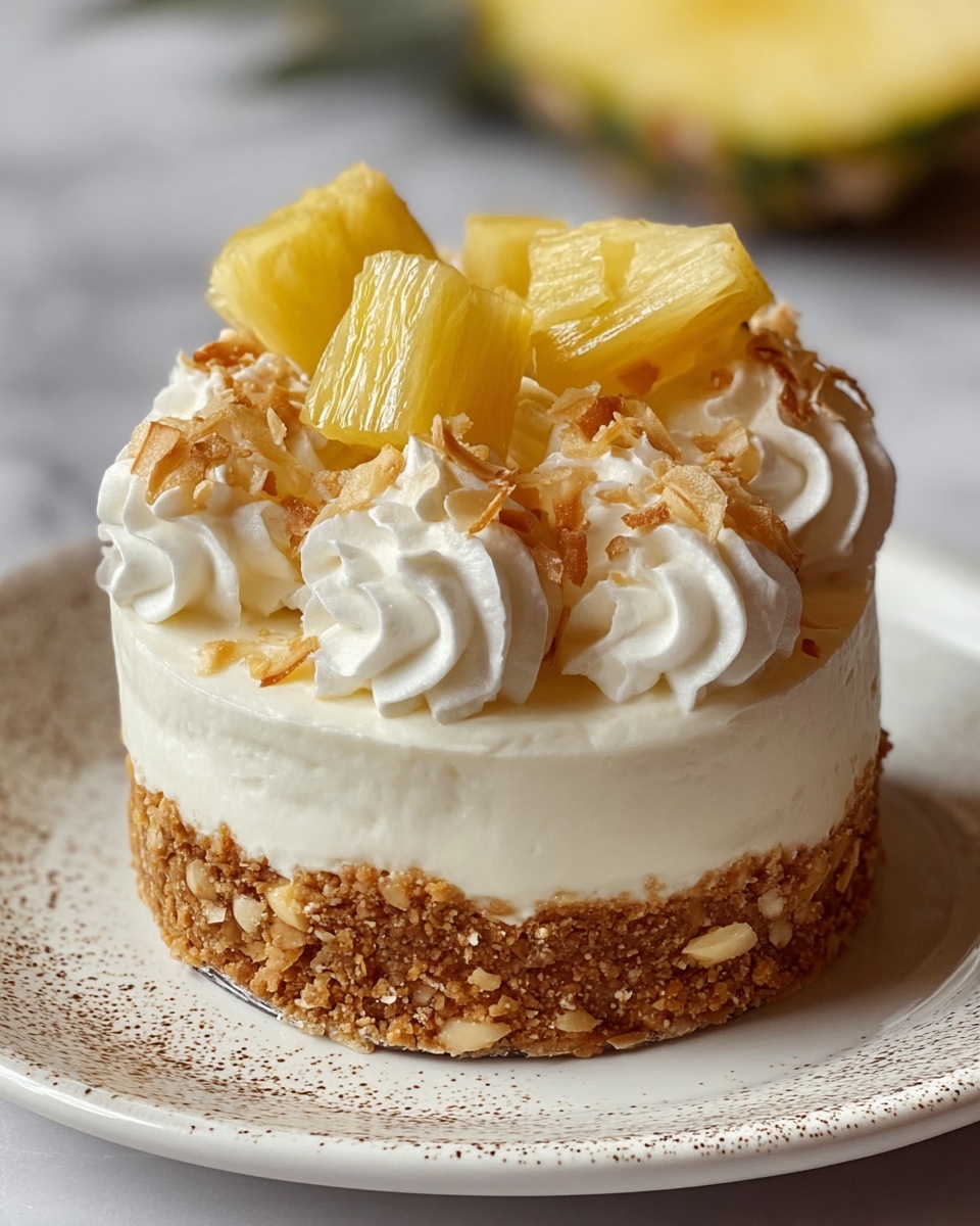 No-Bake Pineapple Heaven Cheesecake Dessert Recipe - Recipe Image