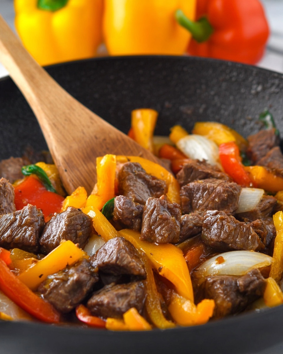 Beef Tips and Peppers Recipe - Recipe Image