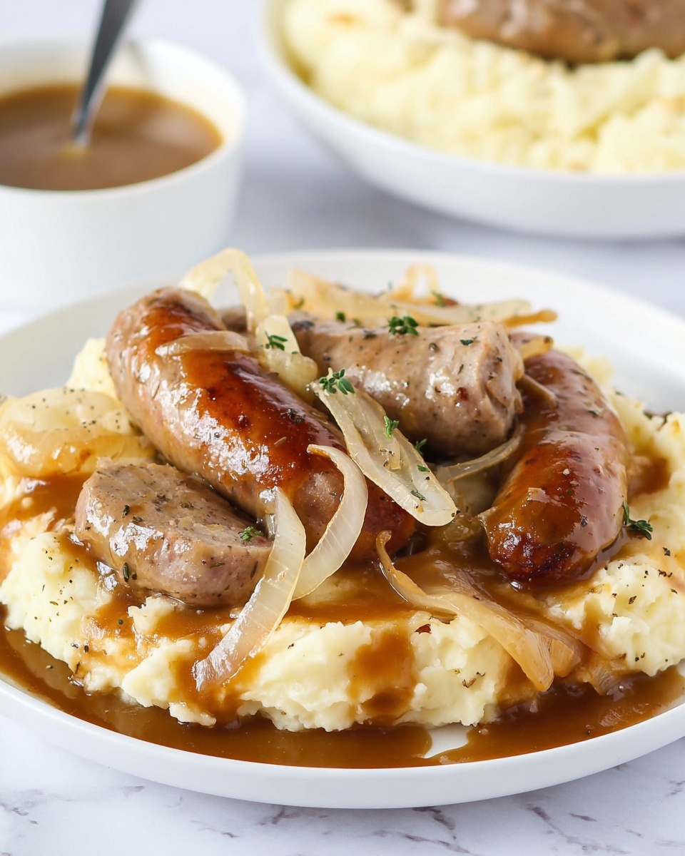 How to Make Bangers and Mash Recipe - Recipe Image