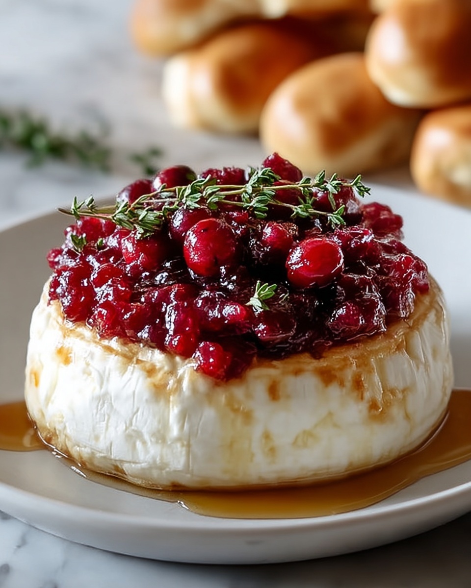 Easy Oven-Baked Brie with Flavor-Packed Cranberry Sauce Recipe - Recipe Image