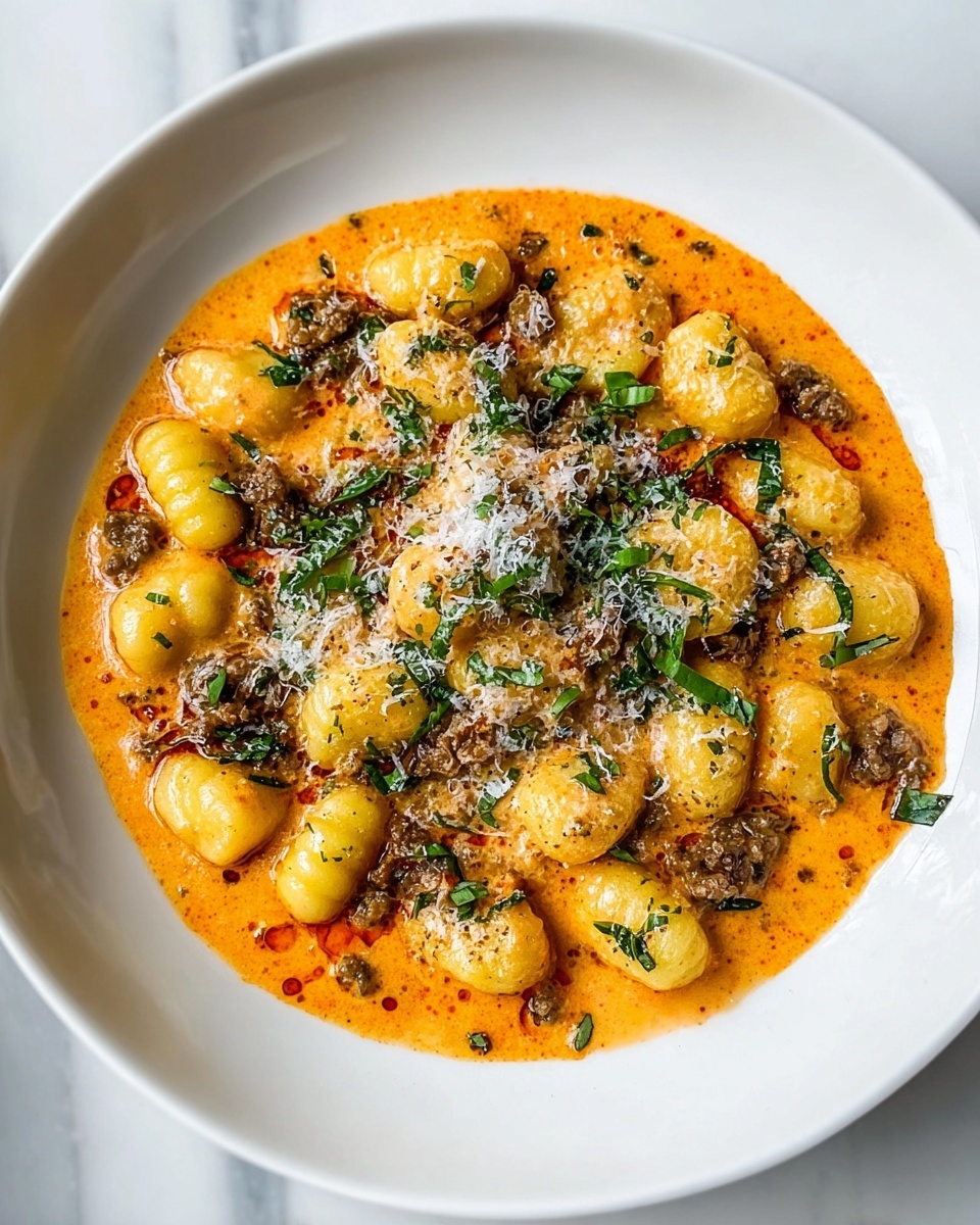 Creamy Tomato Sausage Gnocchi Recipe - Recipe Image