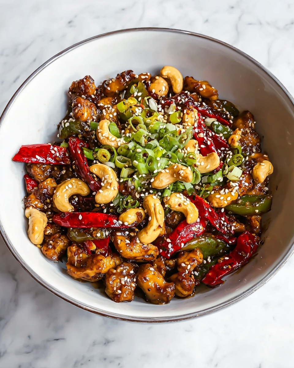 Simple Cashew Chicken Stir Fry With Fresh Vegetables Recipe - Recipe Image