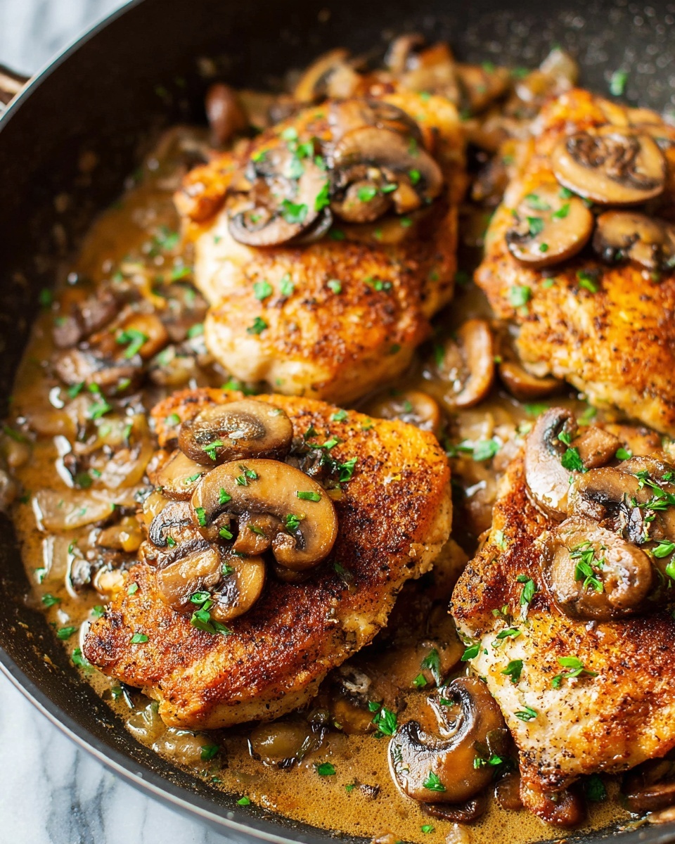 White Wine Mushroom Chicken Thighs Recipe - Recipe Image