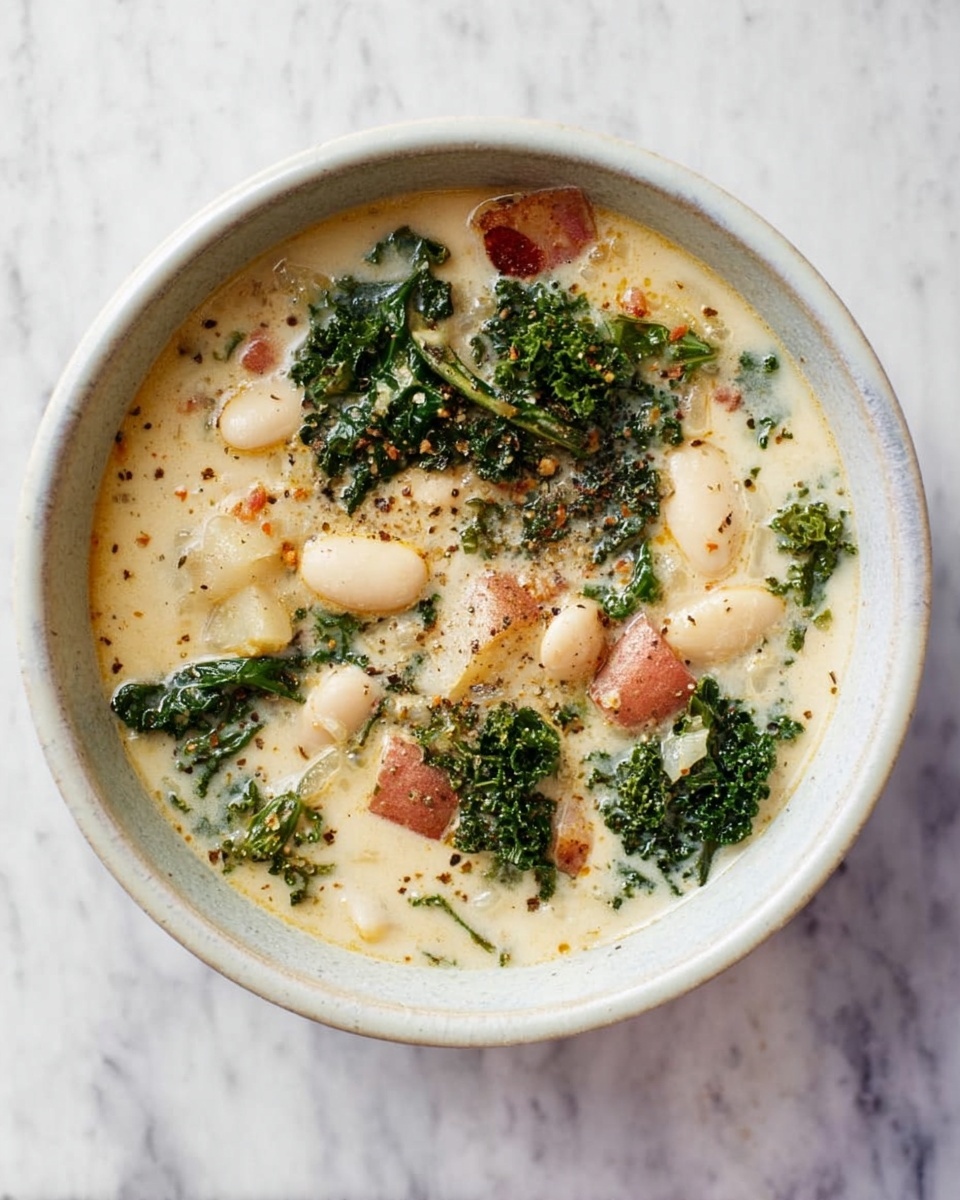 White Bean Kale Soup with Pancetta Recipe - Recipe Image