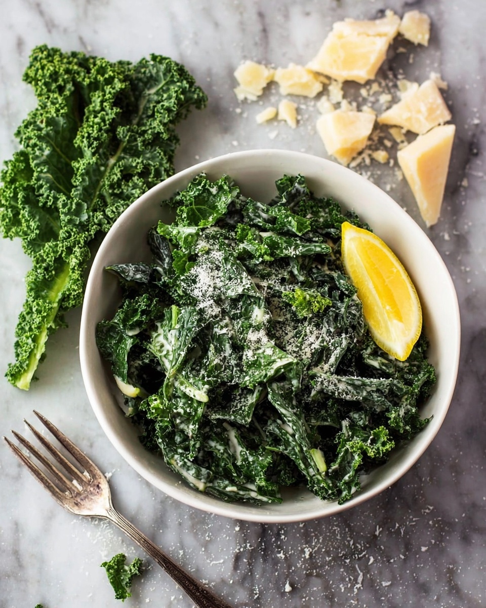 Kale Salad with Parmesan, Lemon, and Black Truffle Oil Recipe - Recipe Image