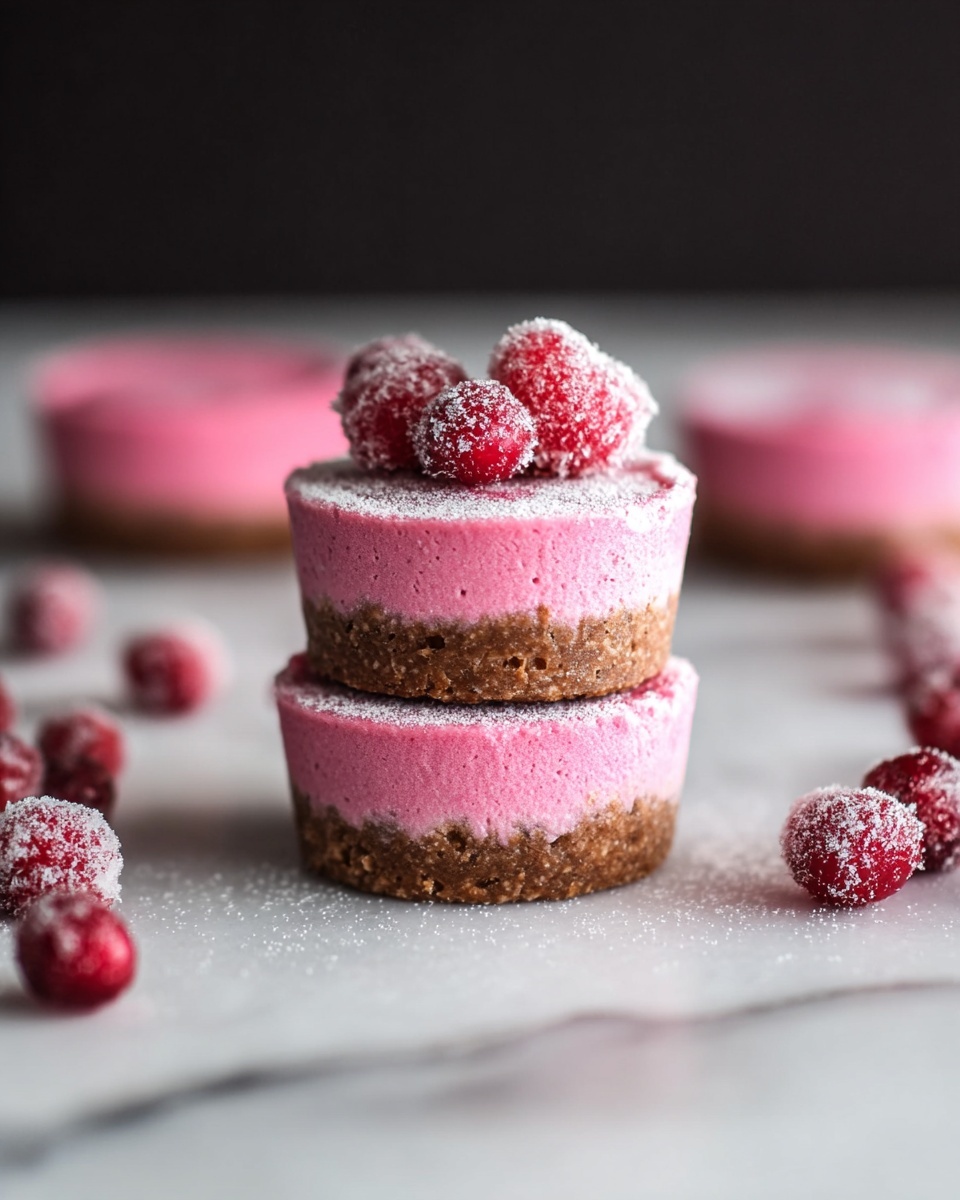 Cranberry Mini Vegan Cheesecakes Recipe - Recipe Image