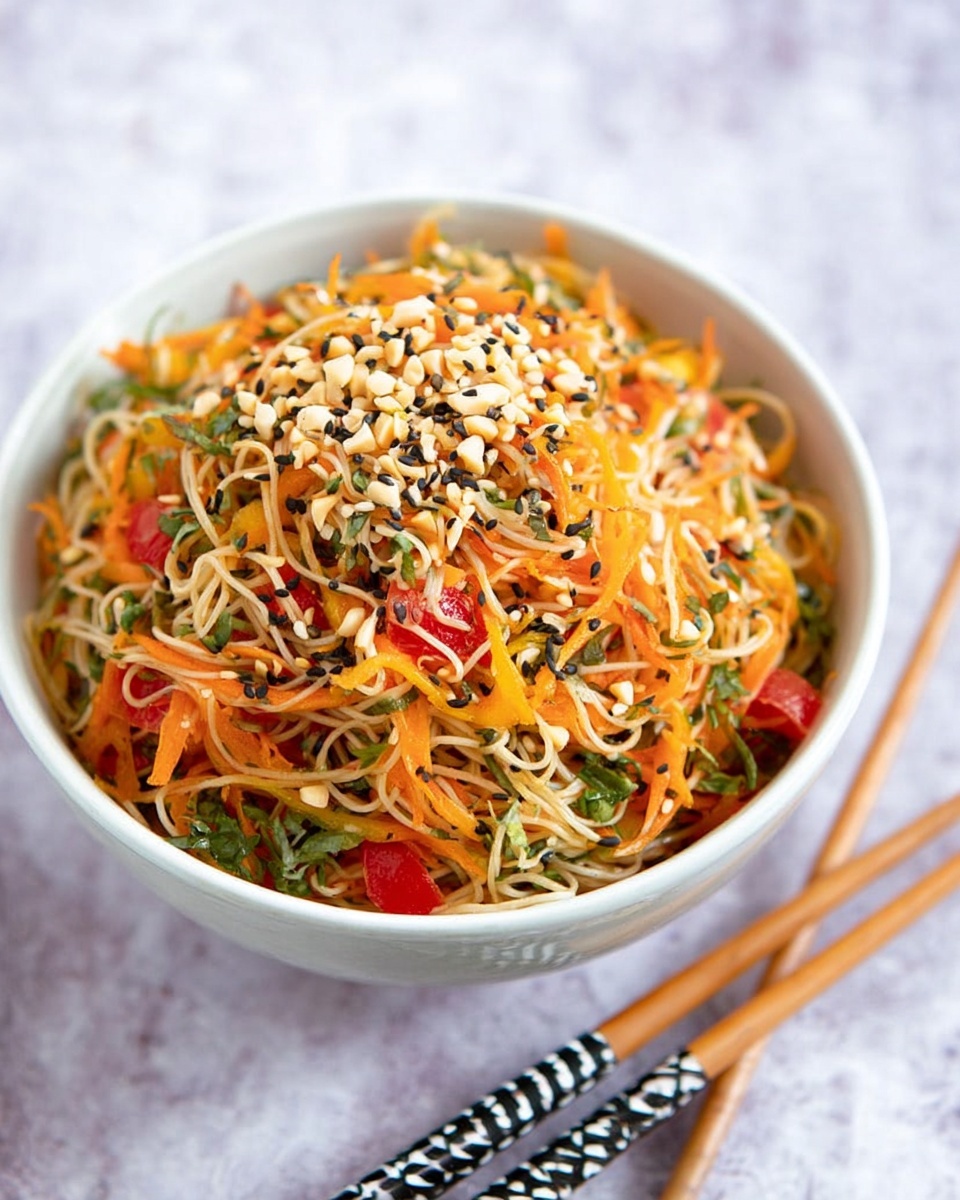 Cold Soba Noodle Salad with Spicy Peanut Dressing Recipe - Recipe Image