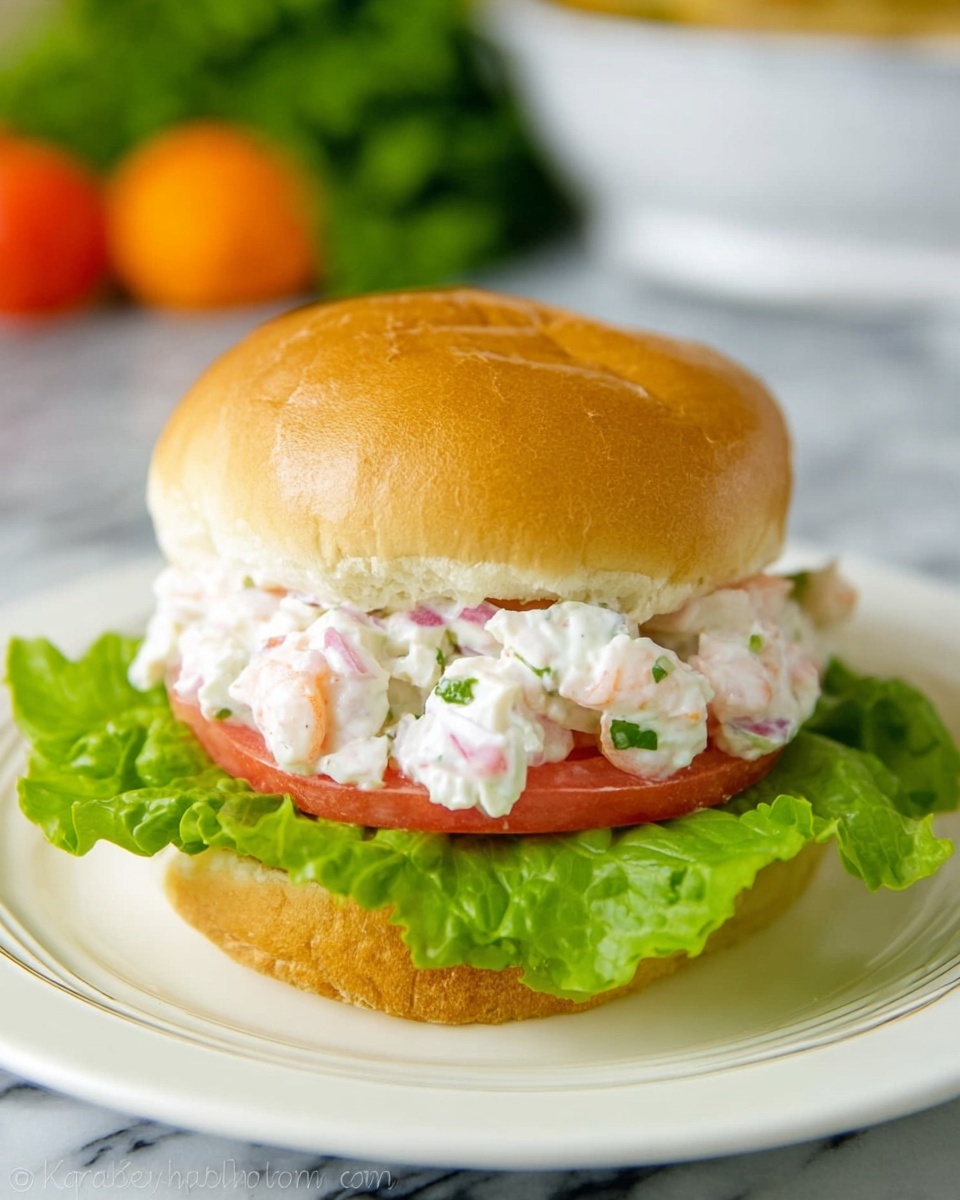 Shrimp Sandwiches with Fresh Veggies and Dill Recipe - Recipe Image
