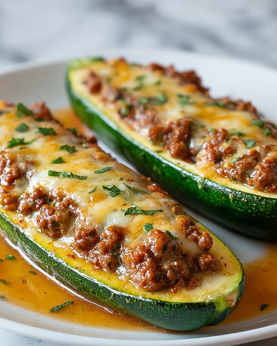 Italian Sausage Stuffed Summer Squash Recipe - Recipe Image