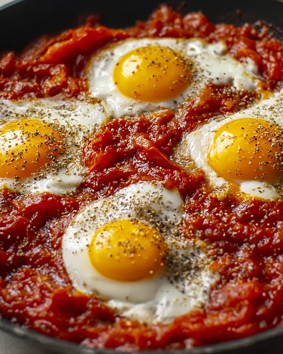 Baked Feta Eggs with Tomato Recipe - Recipe Image