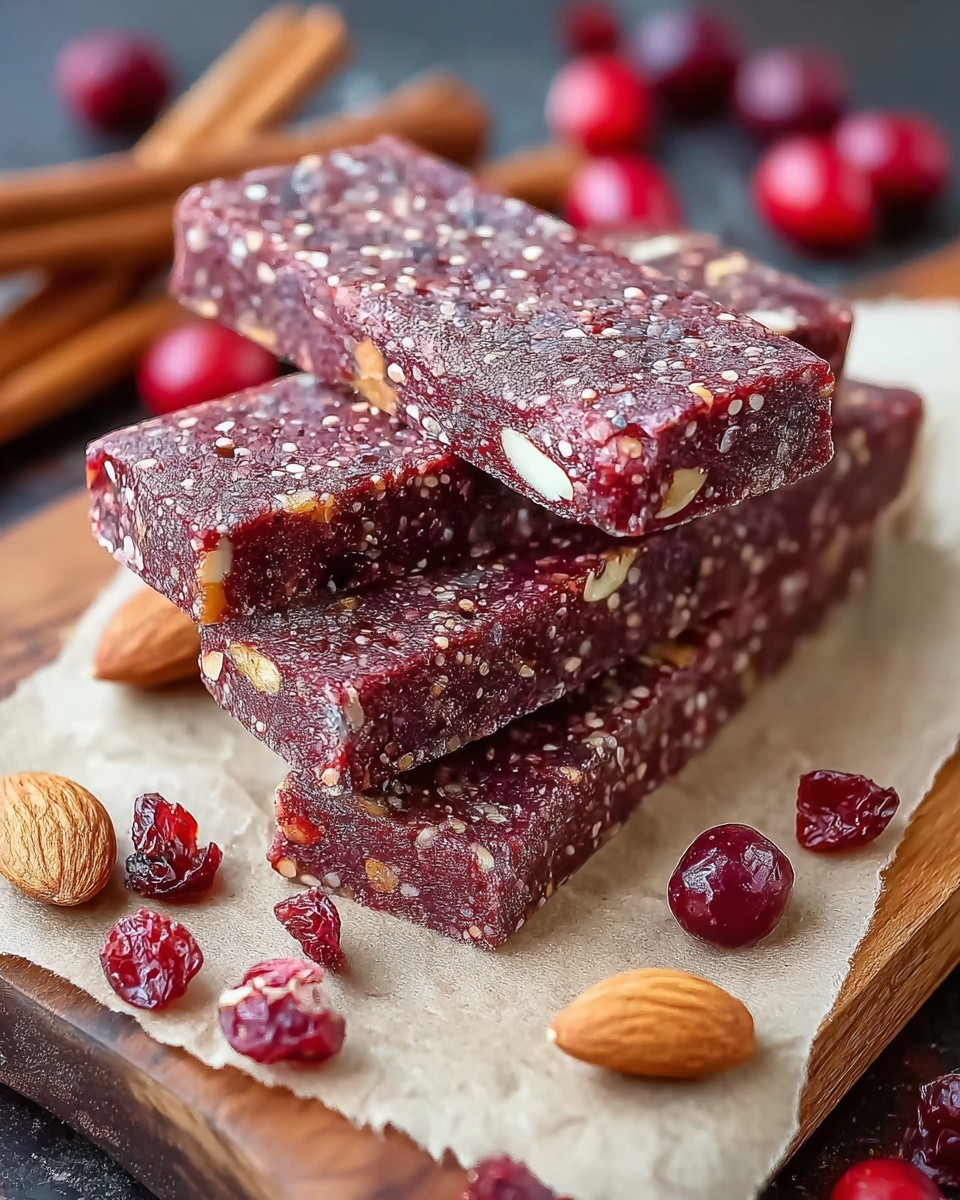 Healthy Raw Cranberry Nut Bars Recipe - Recipe Image