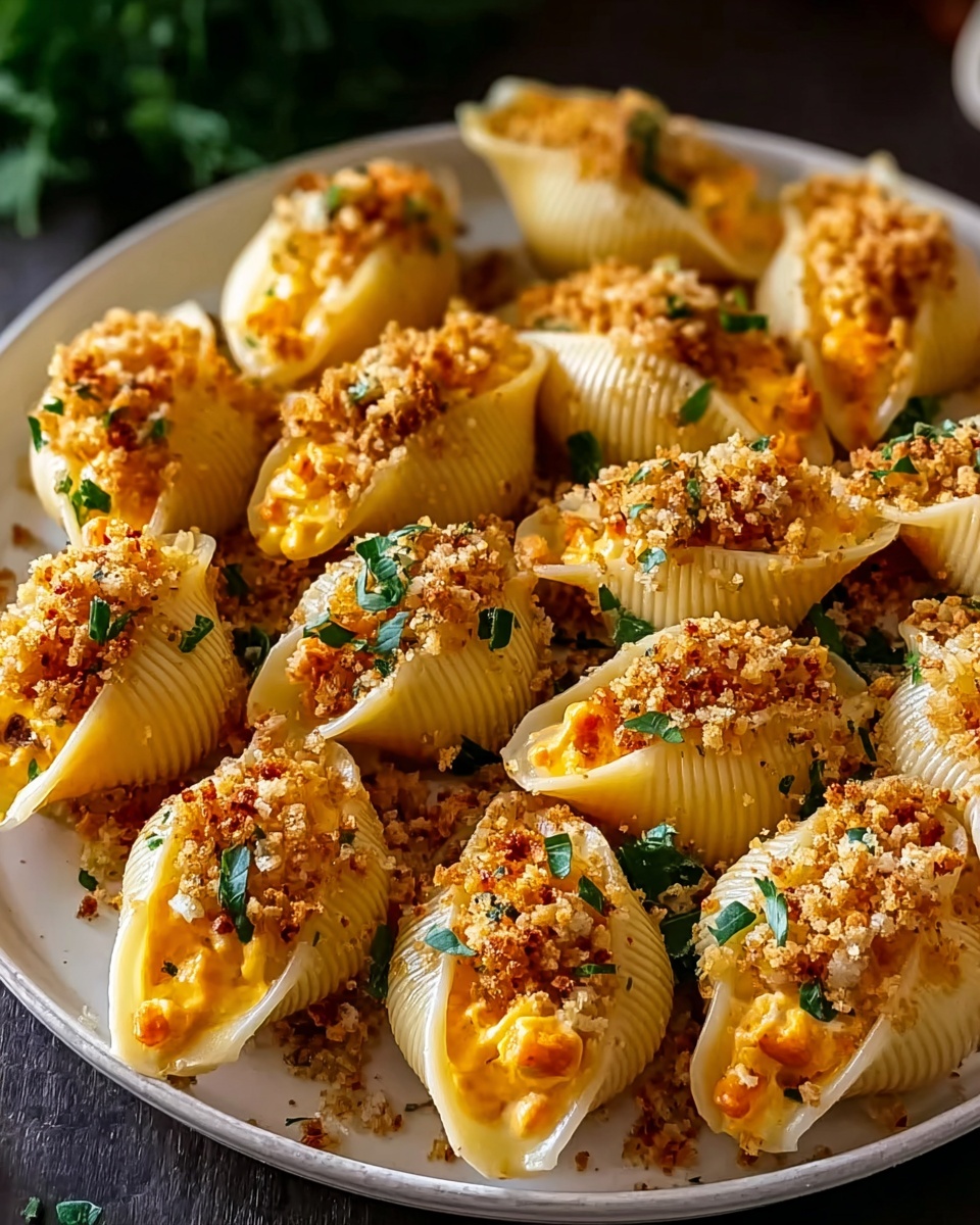 Creamy Seafood Stuffed Shells Recipe - Recipe Image