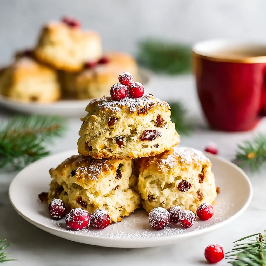 Christmas Scones Recipe – Festive Fruit Scones for the Holidays Recipe - Recipe Image