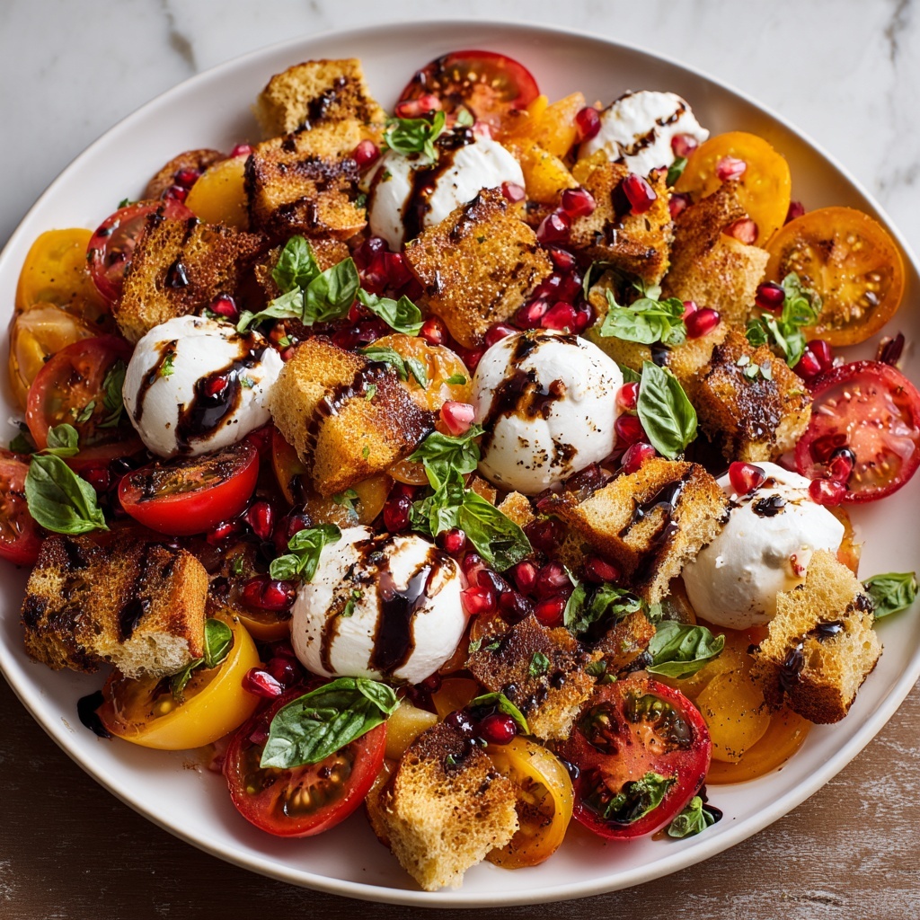 Burrata Salad with Persimmon, Croutons, and Balsamic Recipe - Recipe Image