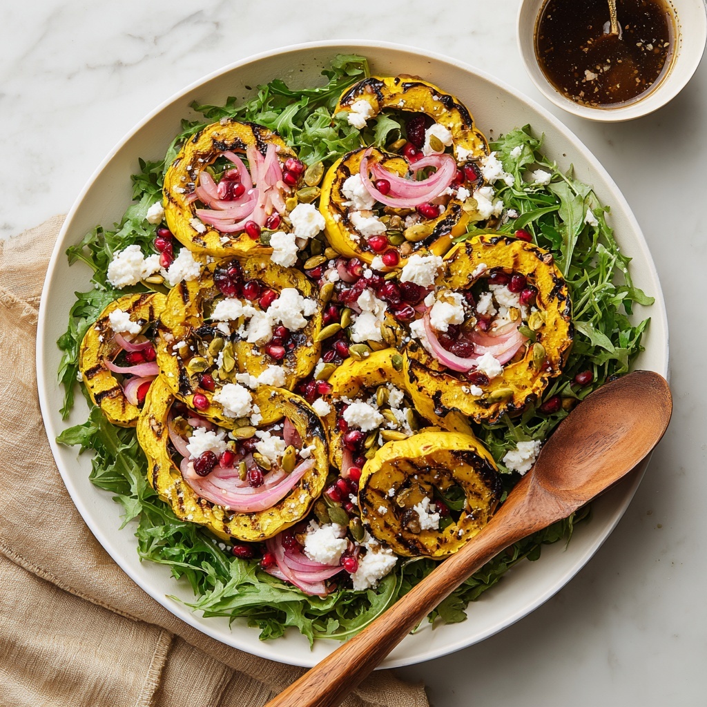 Delicata Squash & Arugula Salad with Balsamic Vinaigrette Recipe - Recipe Image