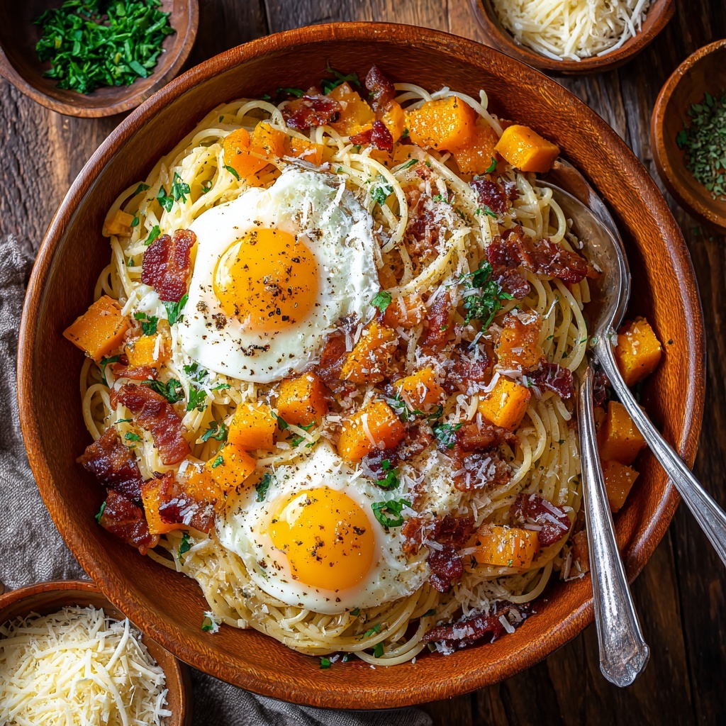 Butternut Squash Bacon Carbonara Recipe - Recipe Image