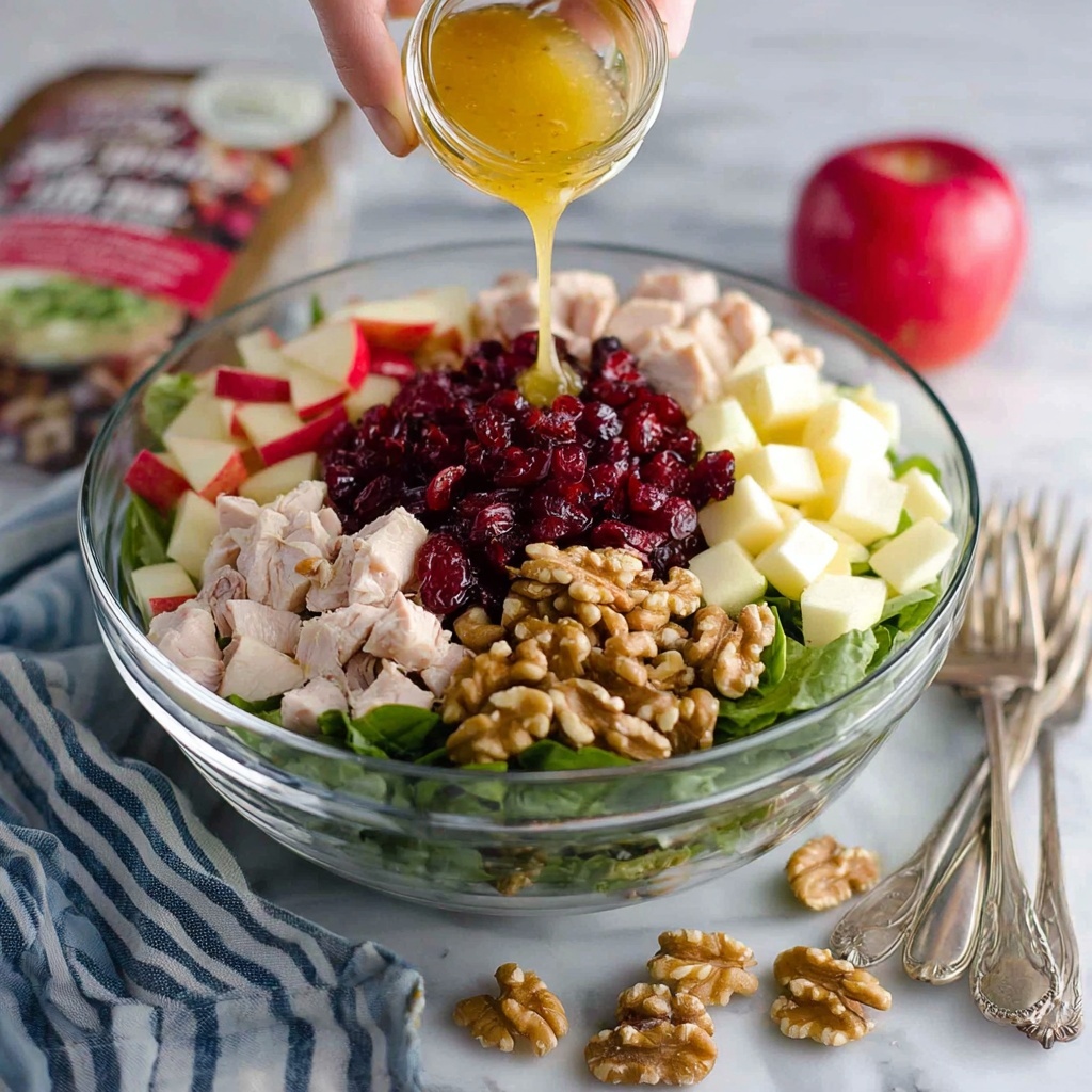 Apple Cranberry Salad with Turkey and Apple Cider Vinaigrette Recipe - Recipe Image