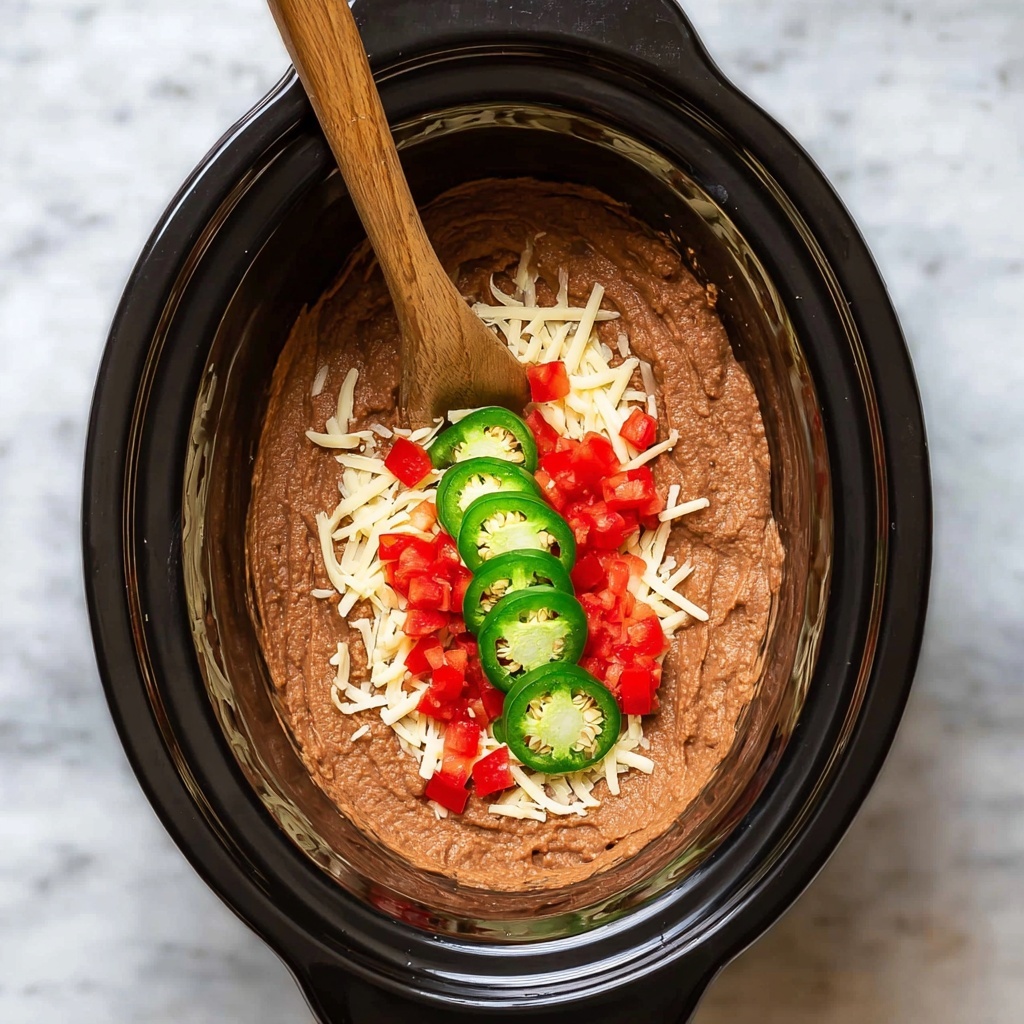 Easy Vegetarian Crockpot Refried Beans Recipe - Recipe Image