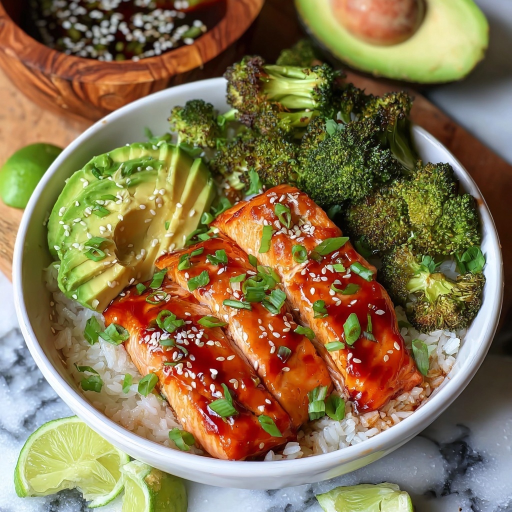 Sriracha Honey Salmon Bowls Recipe - Recipe Image
