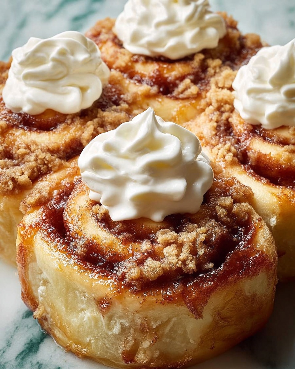 Peach Cobbler Cinnamon Rolls Recipe - Recipe Image