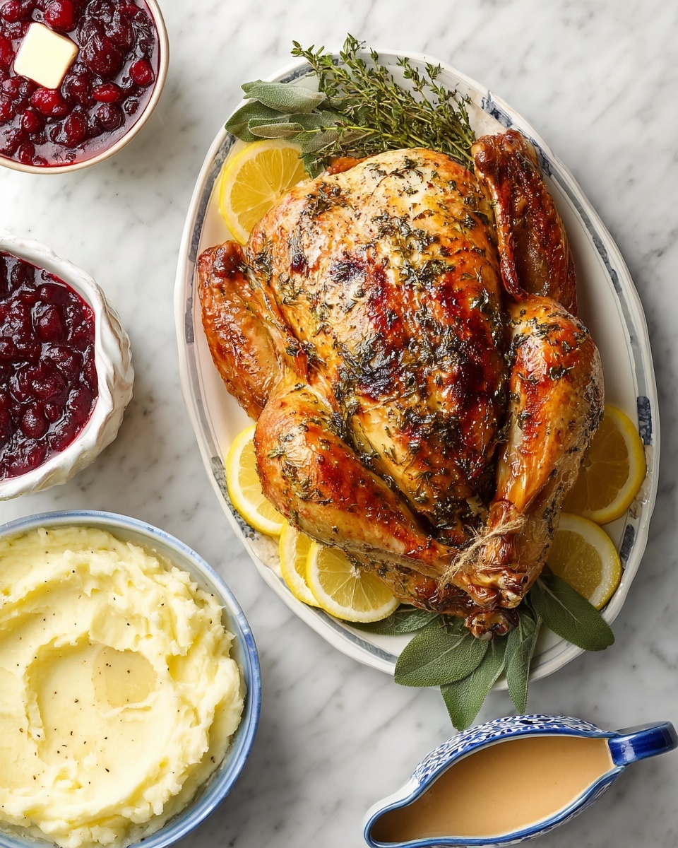 Easy Roast Turkey with Herb Butter Recipe - Recipe Image