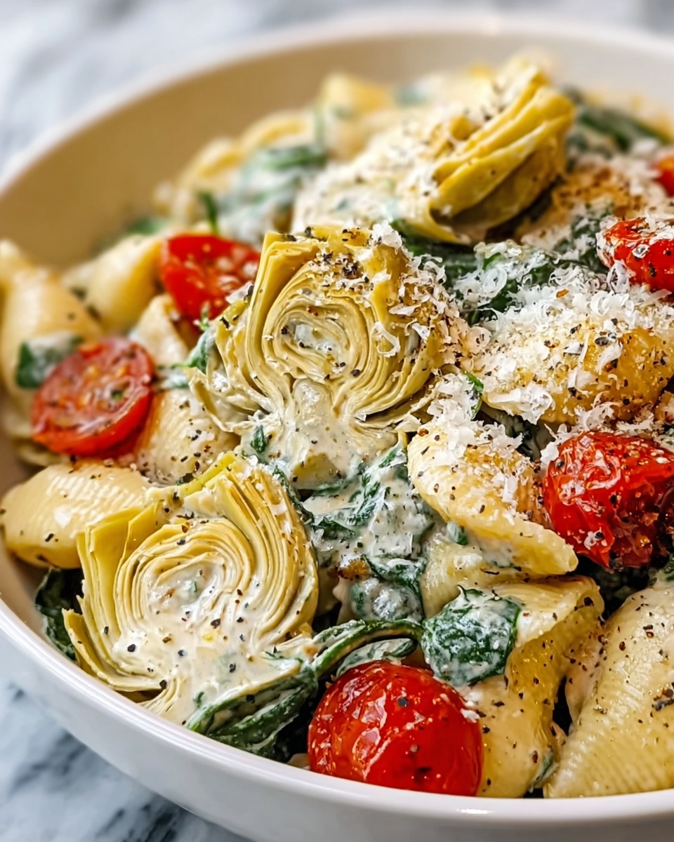 Artichoke & Spinach Pasta Salad Recipe - Recipe Image