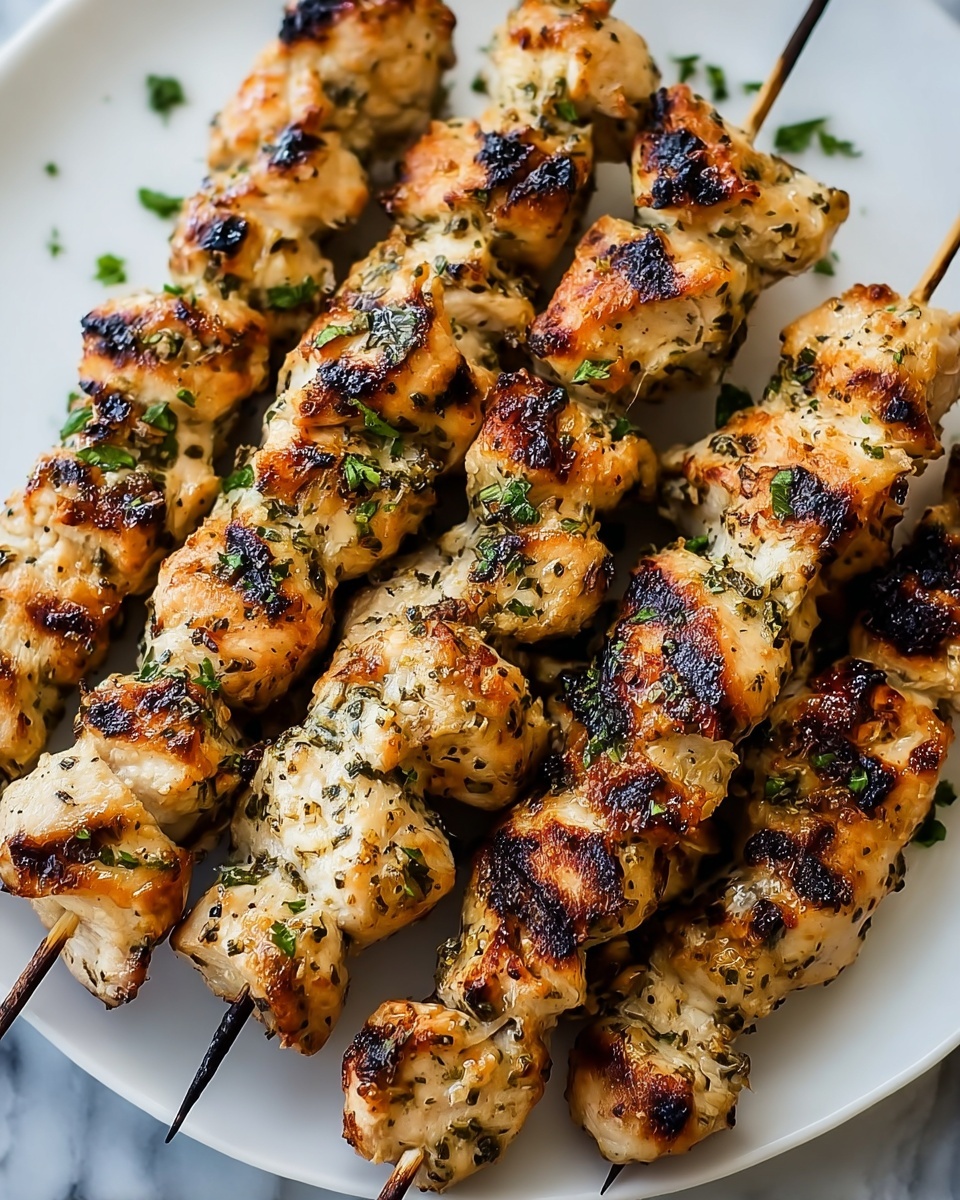 Garlic Parmesan Chicken Kebabs Recipe - Recipe Image